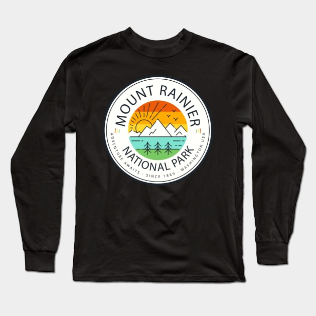 Mount Rainier National Park Long Sleeve T-Shirt by roamfree